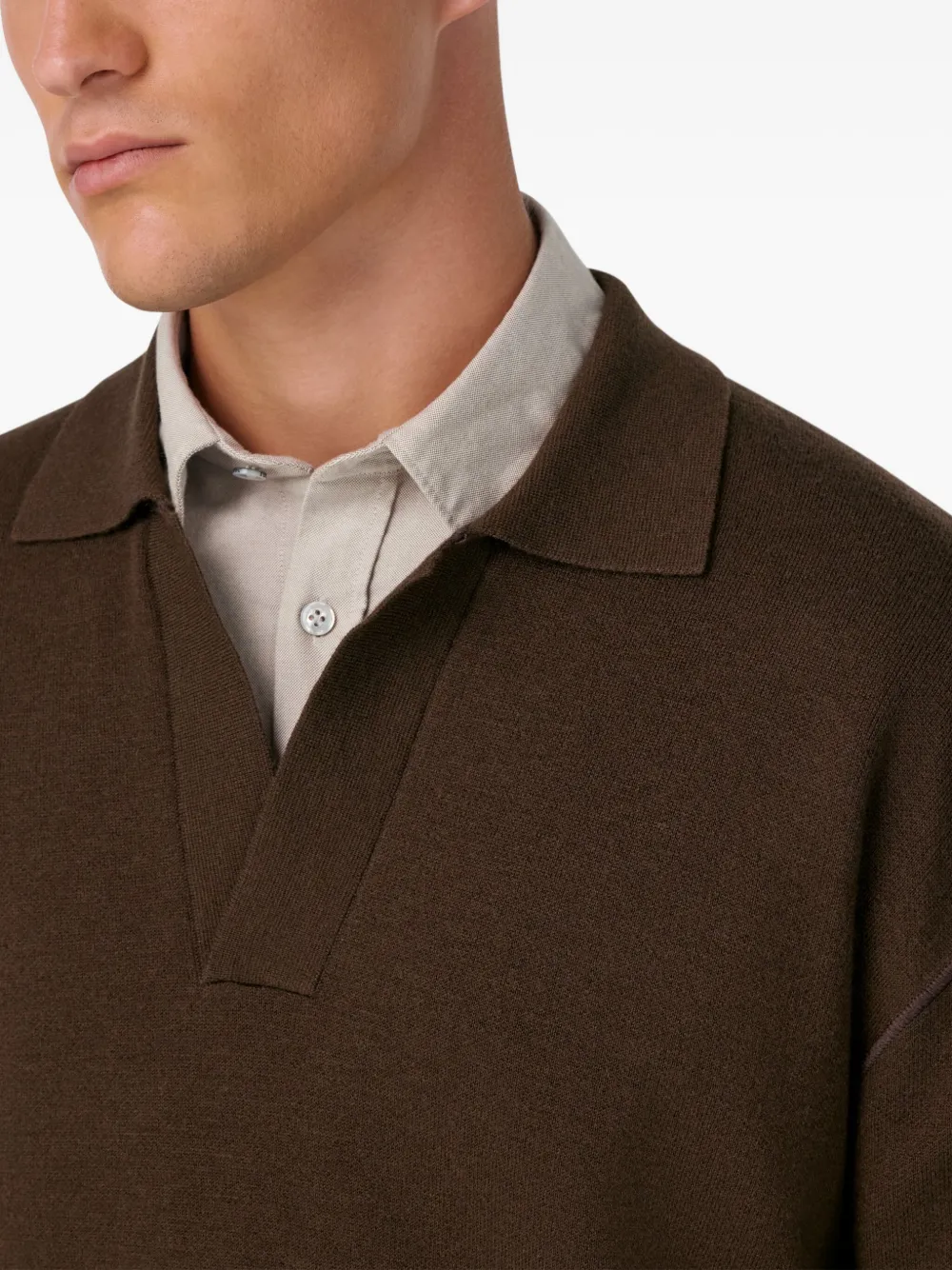 Boggi Milano Trui met polokraag Bruin