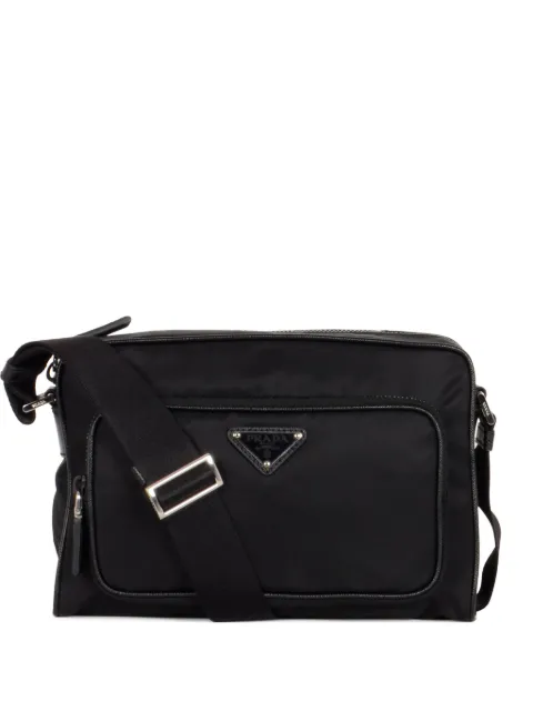 Prada logo-plaque shoulder bag