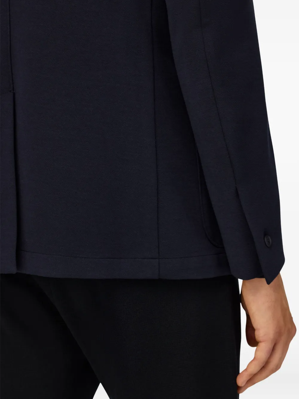 Boggi Milano Ens B Tech Technical Wool Jacket Navy Blue In Blue