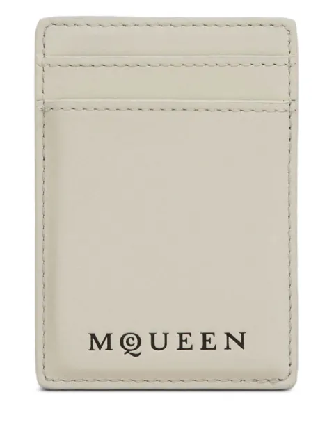 Alexander McQueen tarjetero con detalle del logo
