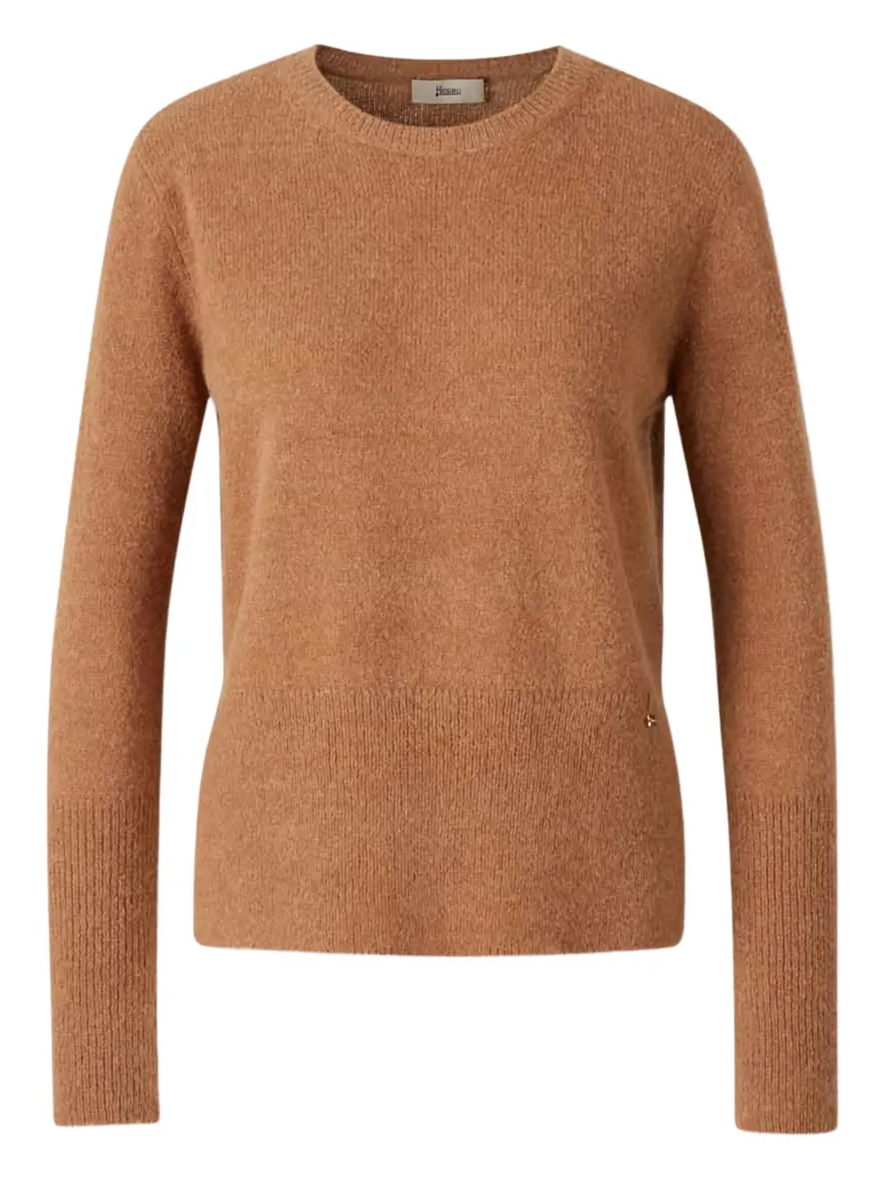 Herno ribbed-cuff crew-neck sweater | Brown | Image 1