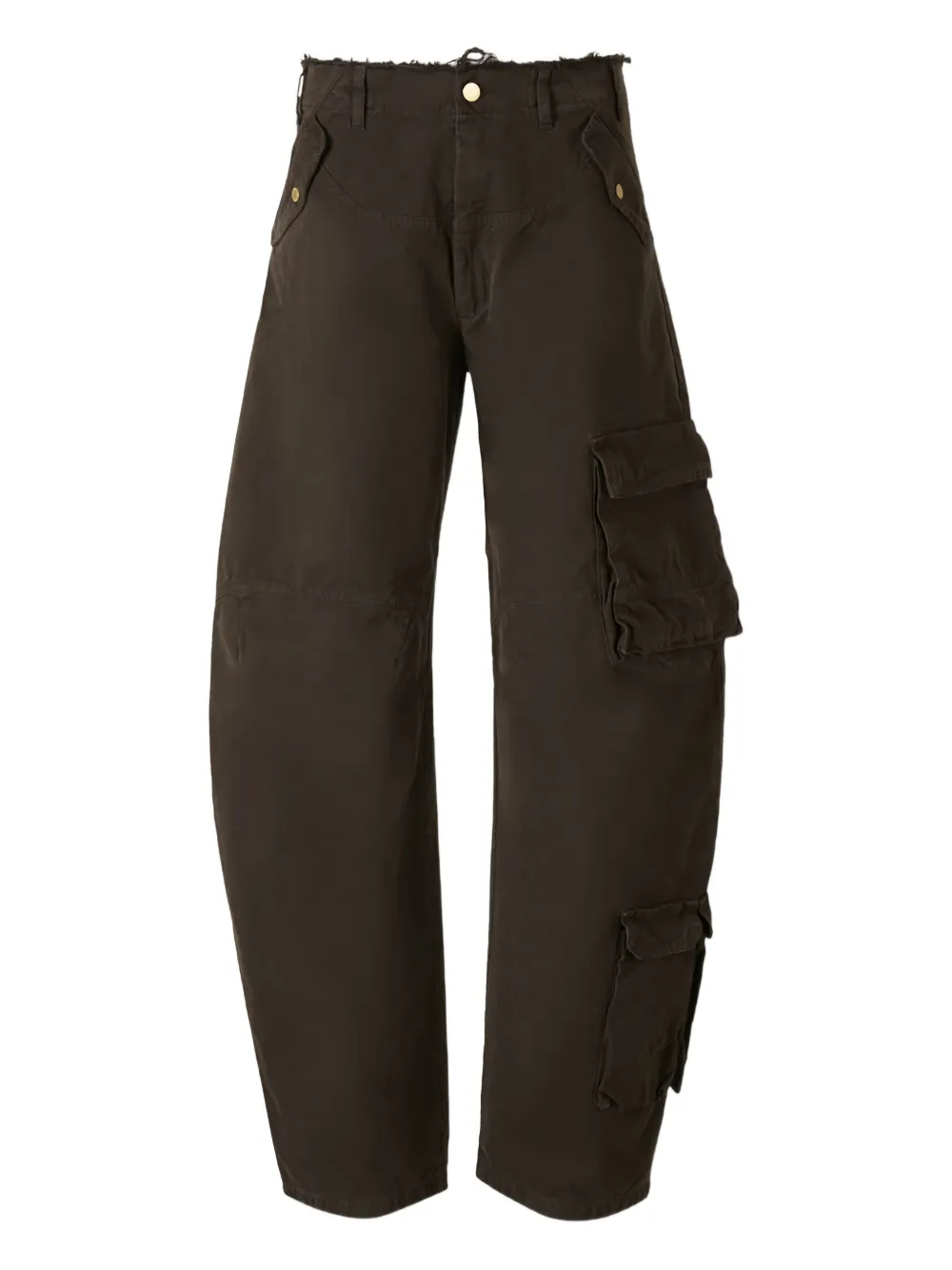 DARKPARK Rosalind frayed pocket trousers - ブラウン DARKPARK Rosalind frayed pocket trousers - ブラウン
