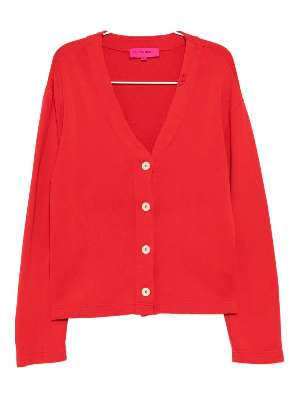 The Elder Statesman Daily Cardigan In Red