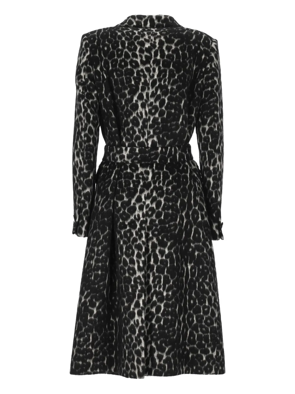 Tagliatore leopard-print coat - ブラック Tagliatore leopard-print coat - ブラック