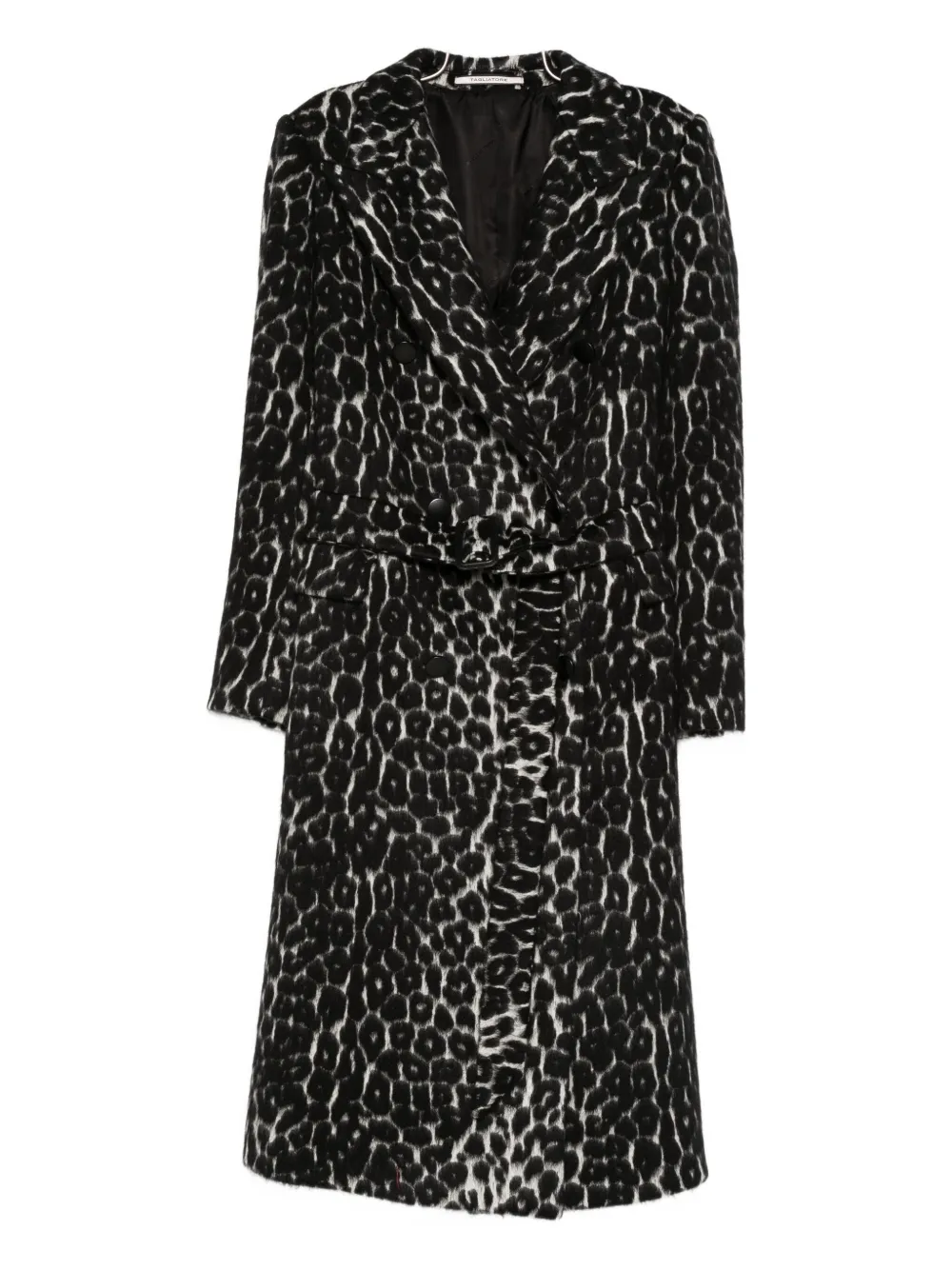 Tagliatore leopard-print coat | Black | Image 1