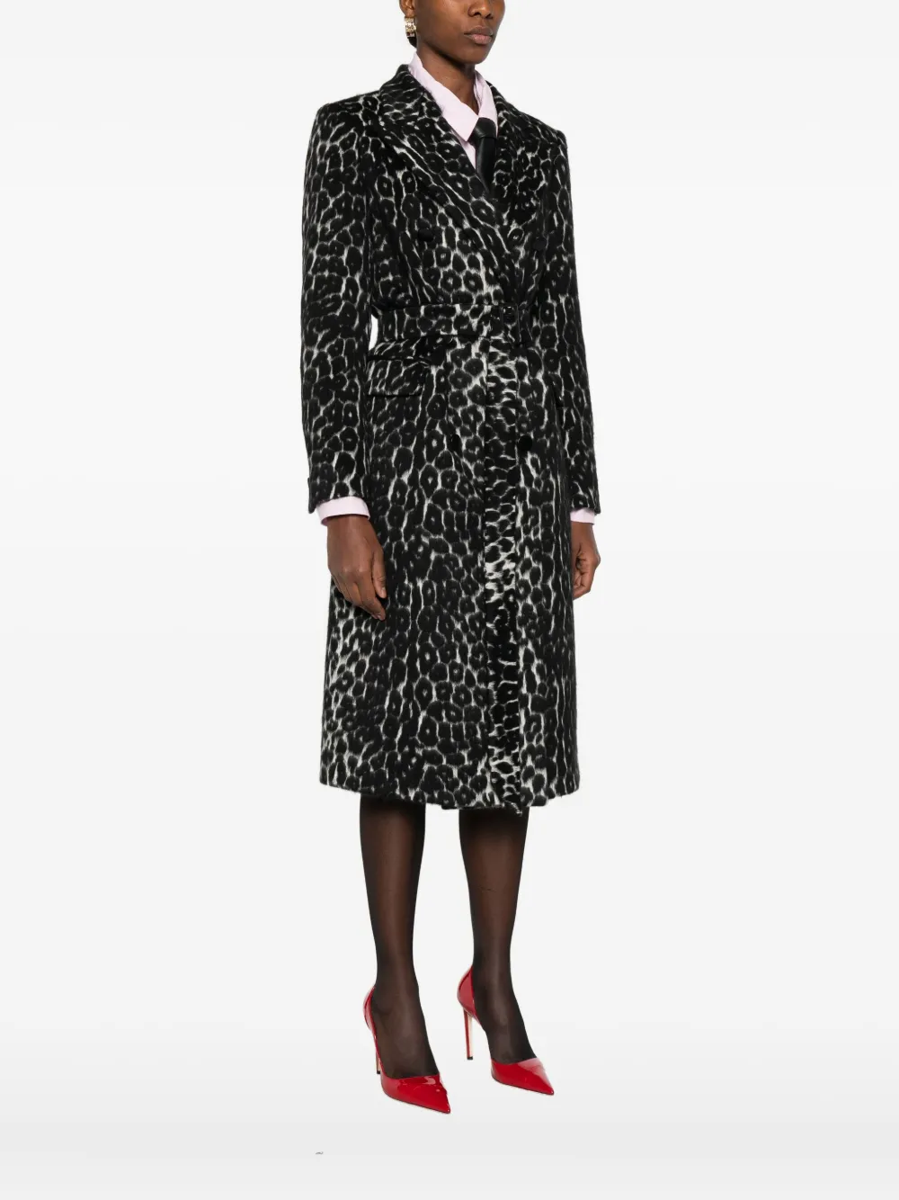 Tagliatore Jas met luipaardprint Zwart