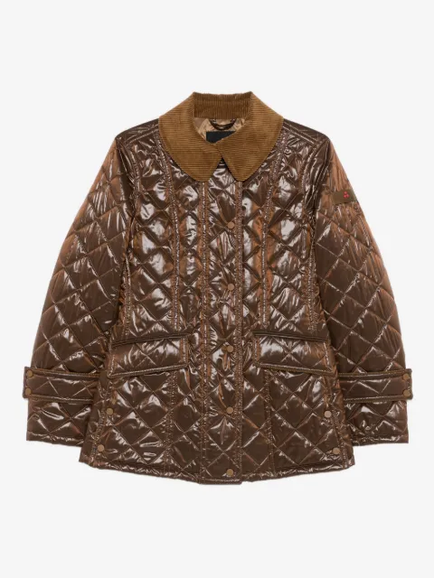 Peuterey quilted corduroy-collar jacket