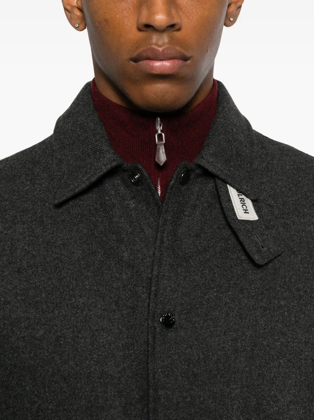 Woolrich Jack met knoopsluiting Grijs