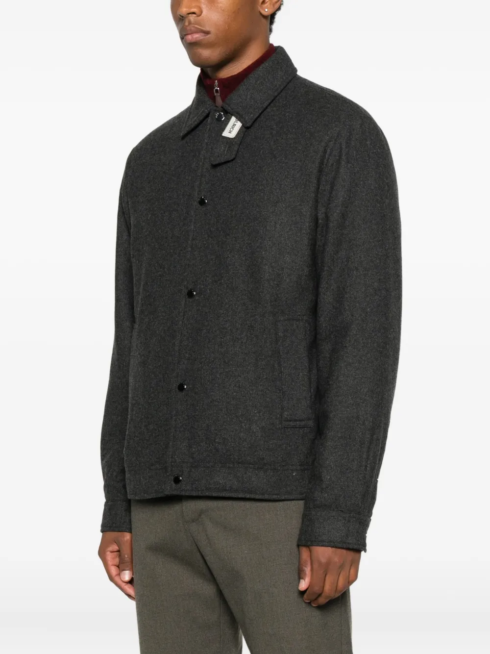 Woolrich Jack met knoopsluiting Grijs
