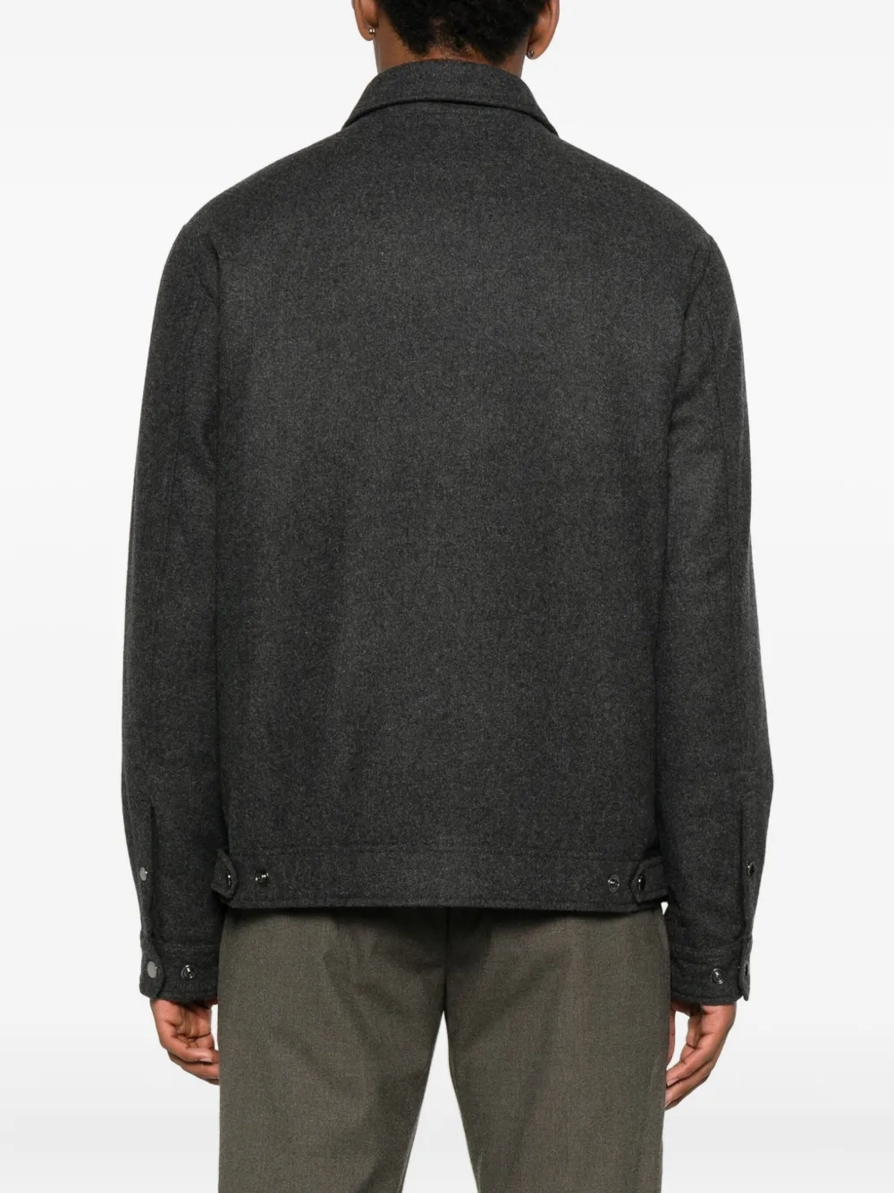 Woolrich Jack met knoopsluiting Grijs