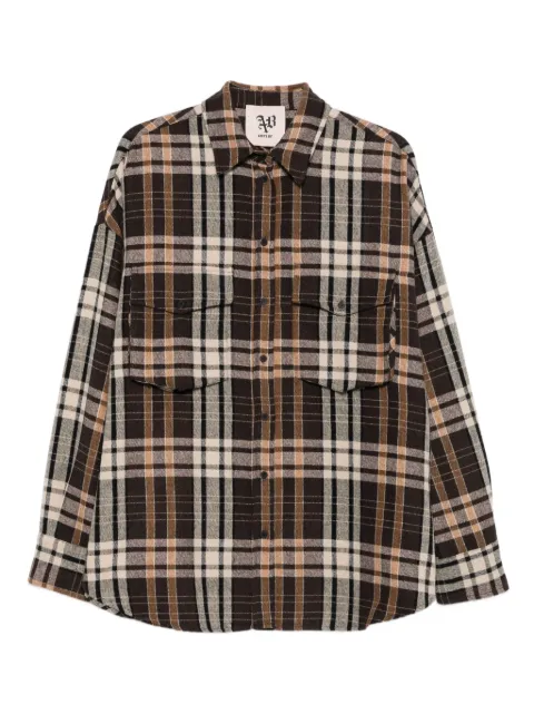 Aniye By check-pattern pocket-chest shirt