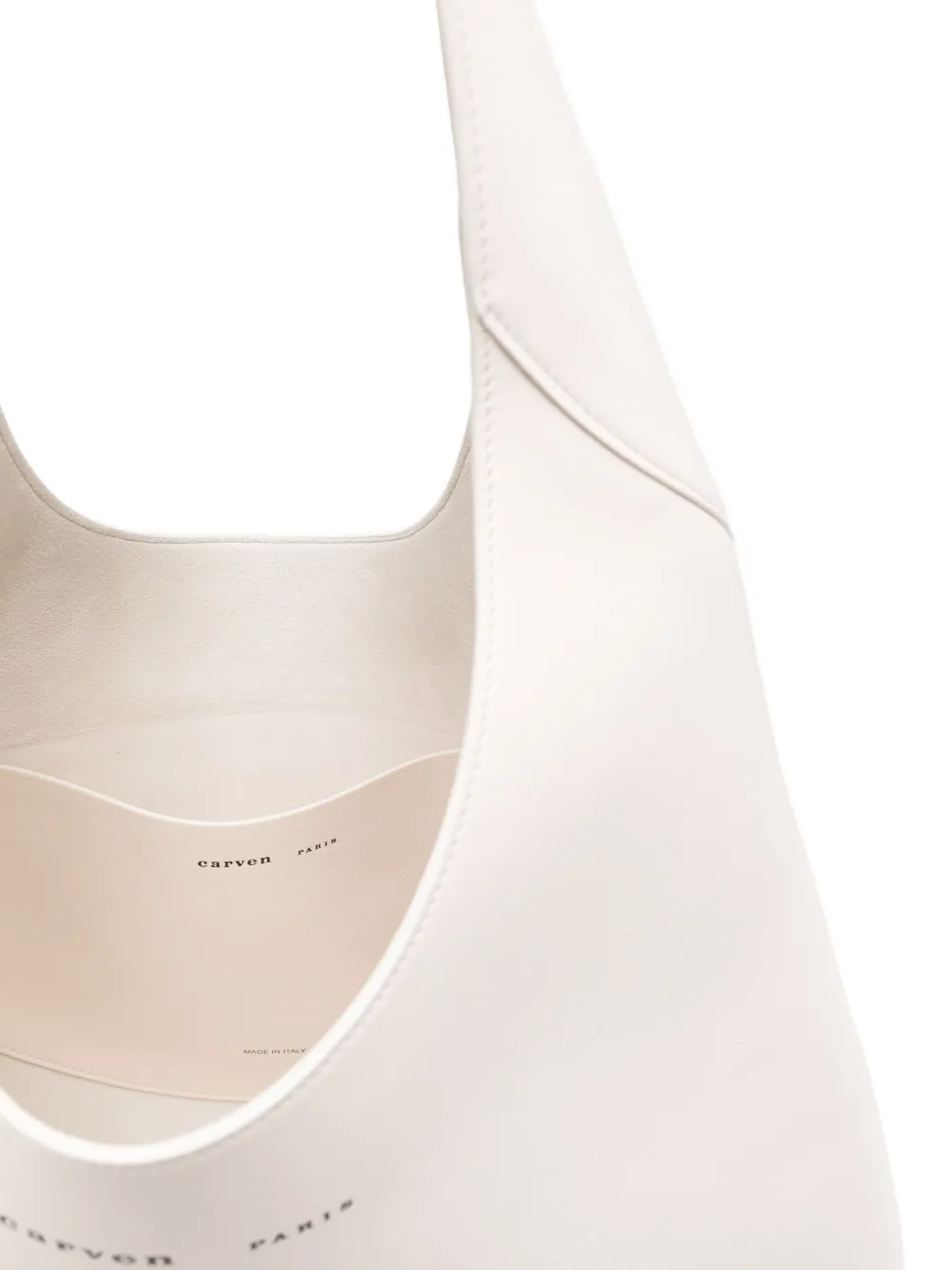 Carven Tommaso Leather Shoulder Bag In Neutral