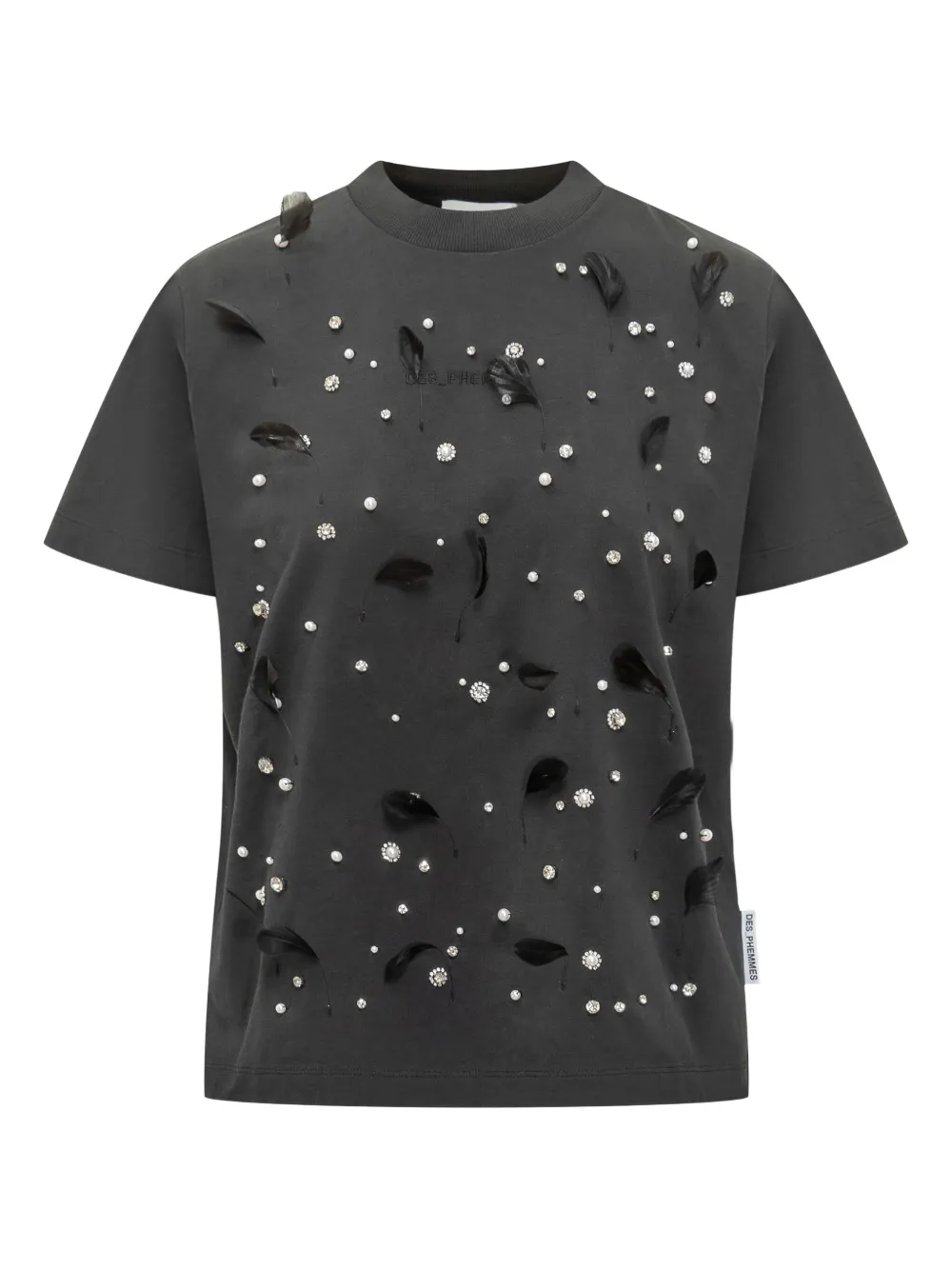 DES PHEMMES T-shirt con decorazione - Grigio