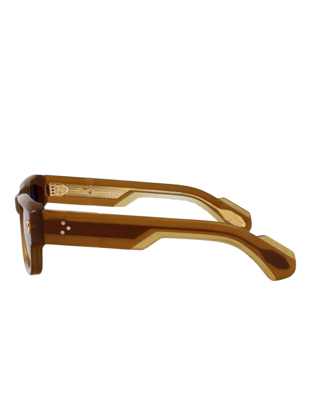 T Henri Eyewear Taycan zonnebril met rechthoekig montuur Bruin