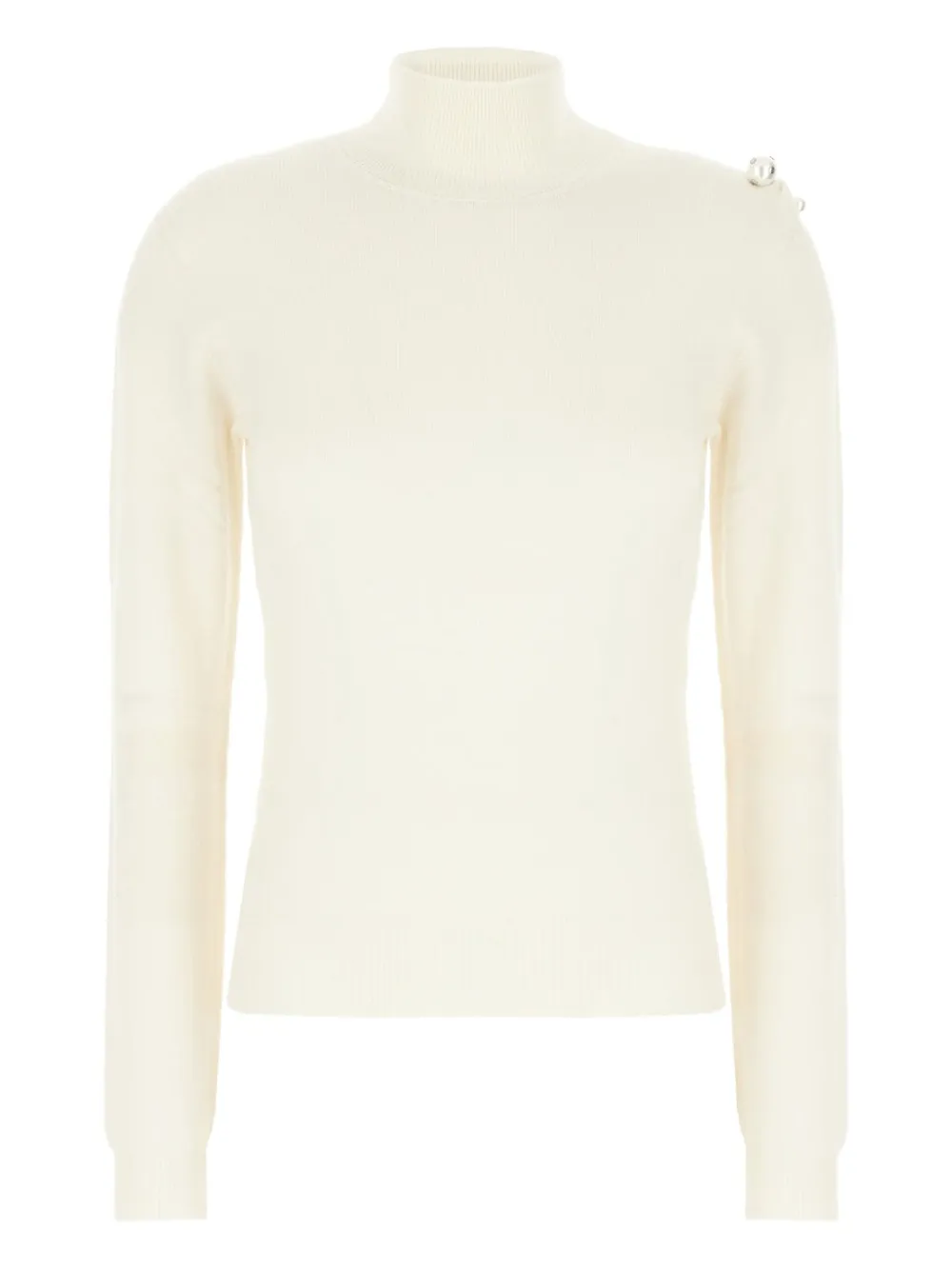 Alberta Ferretti Turtleneck Sweater In White
