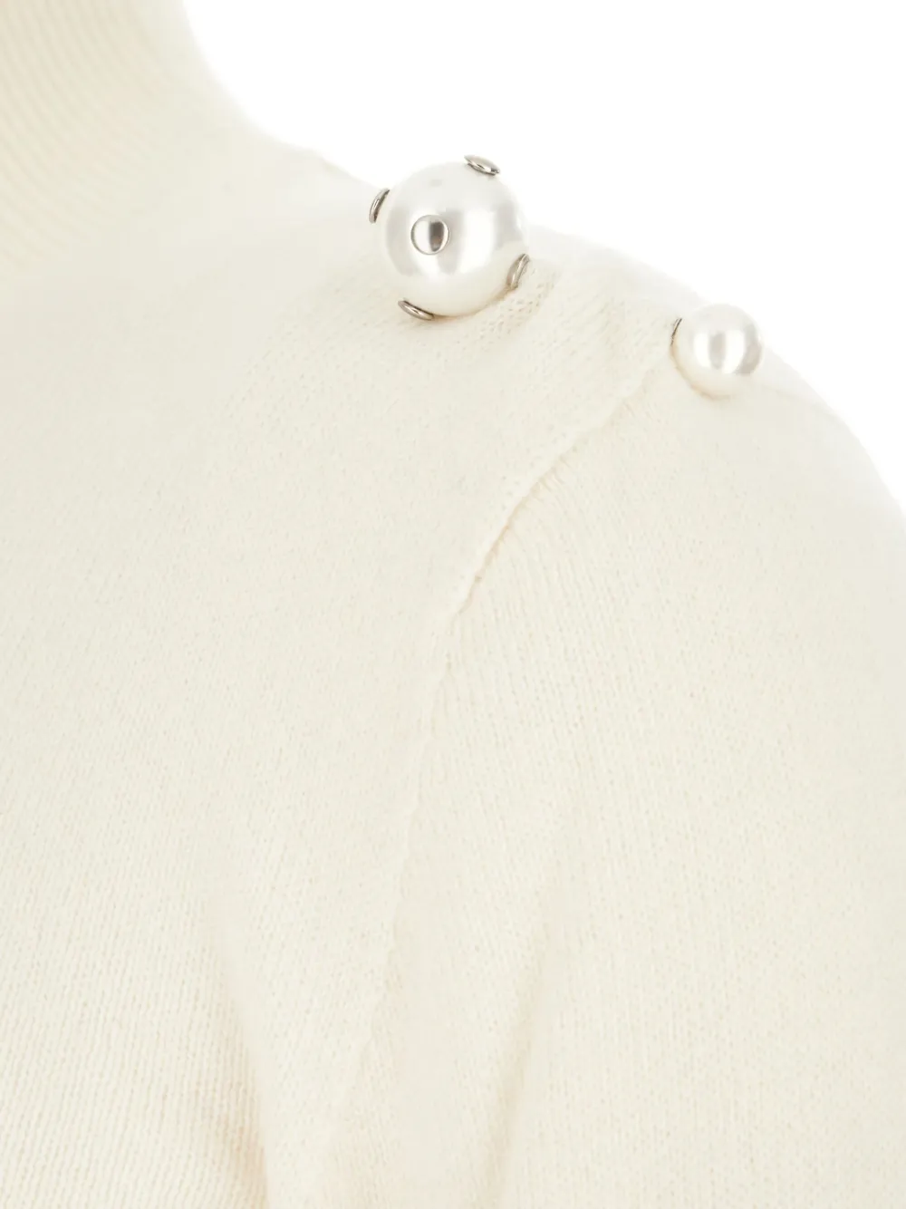 Alberta Ferretti Turtleneck Sweater In White