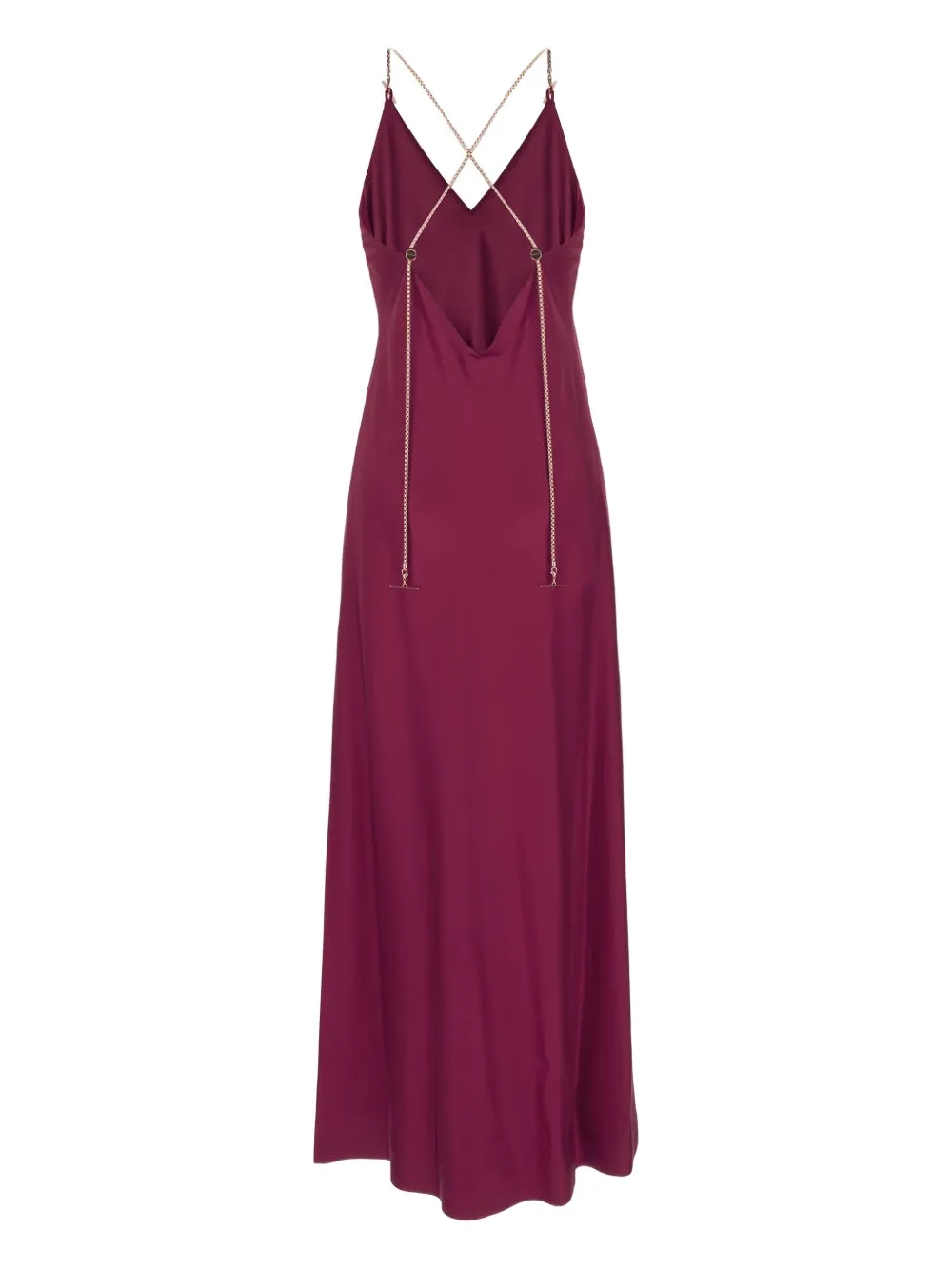 Danamè Selena Chain-strap Maxi Dress In Red