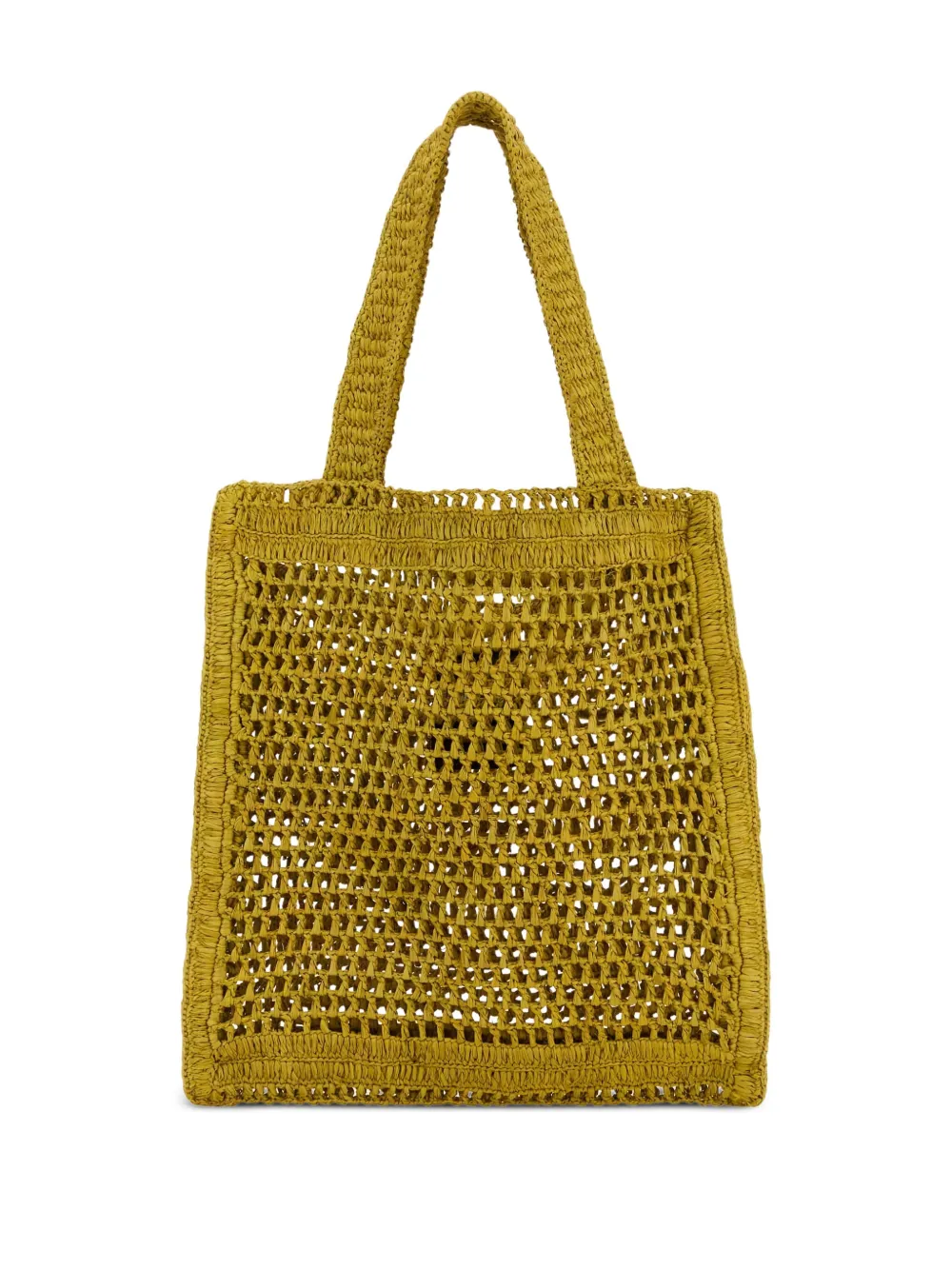 Chloé Estate Banana raffia gehaakte strandtas - Geel