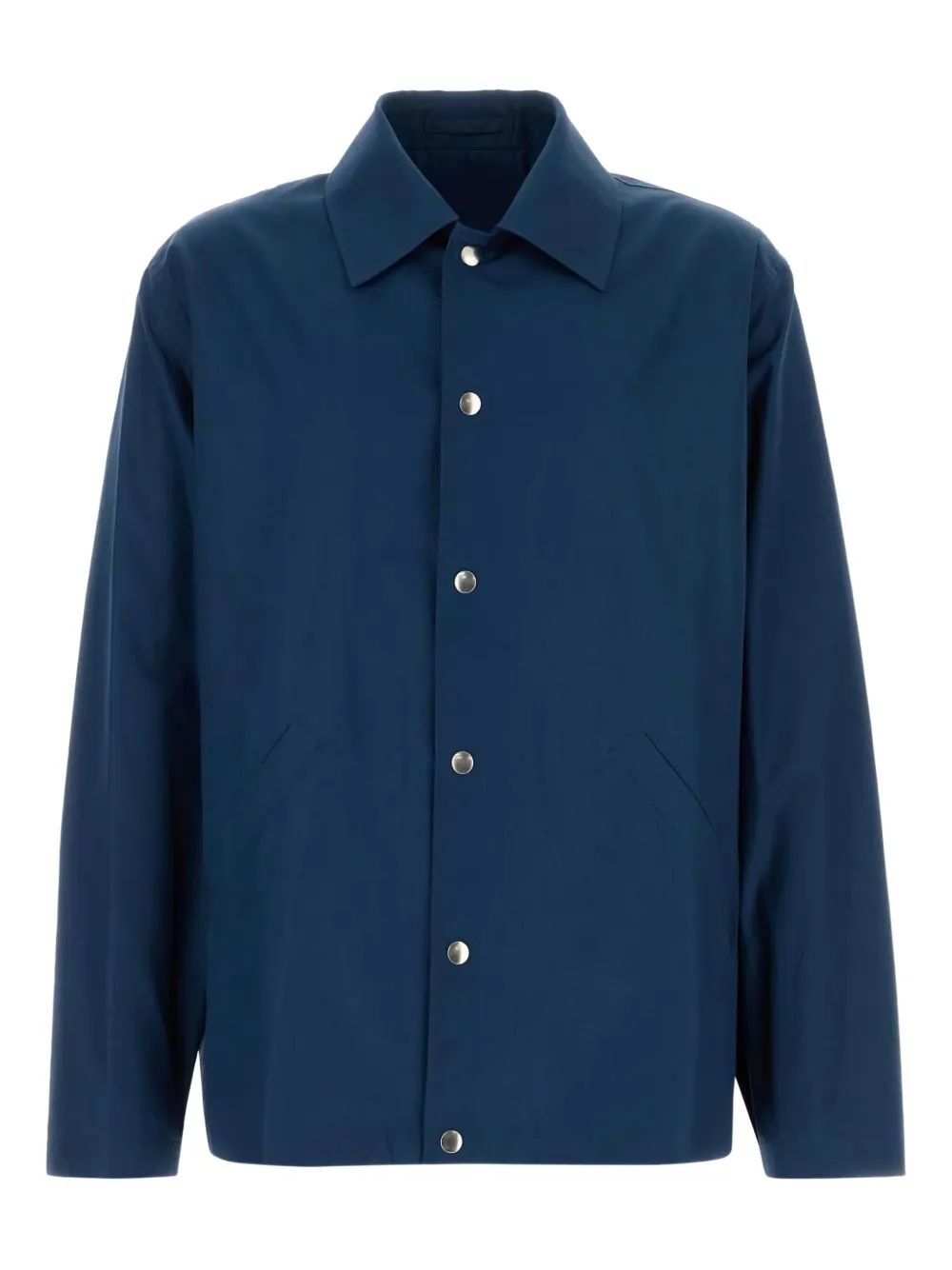 Jil Sander cotton back-logo shirt jacket - ブルー Jil Sander cotton back-logo shirt jacket - ブルー