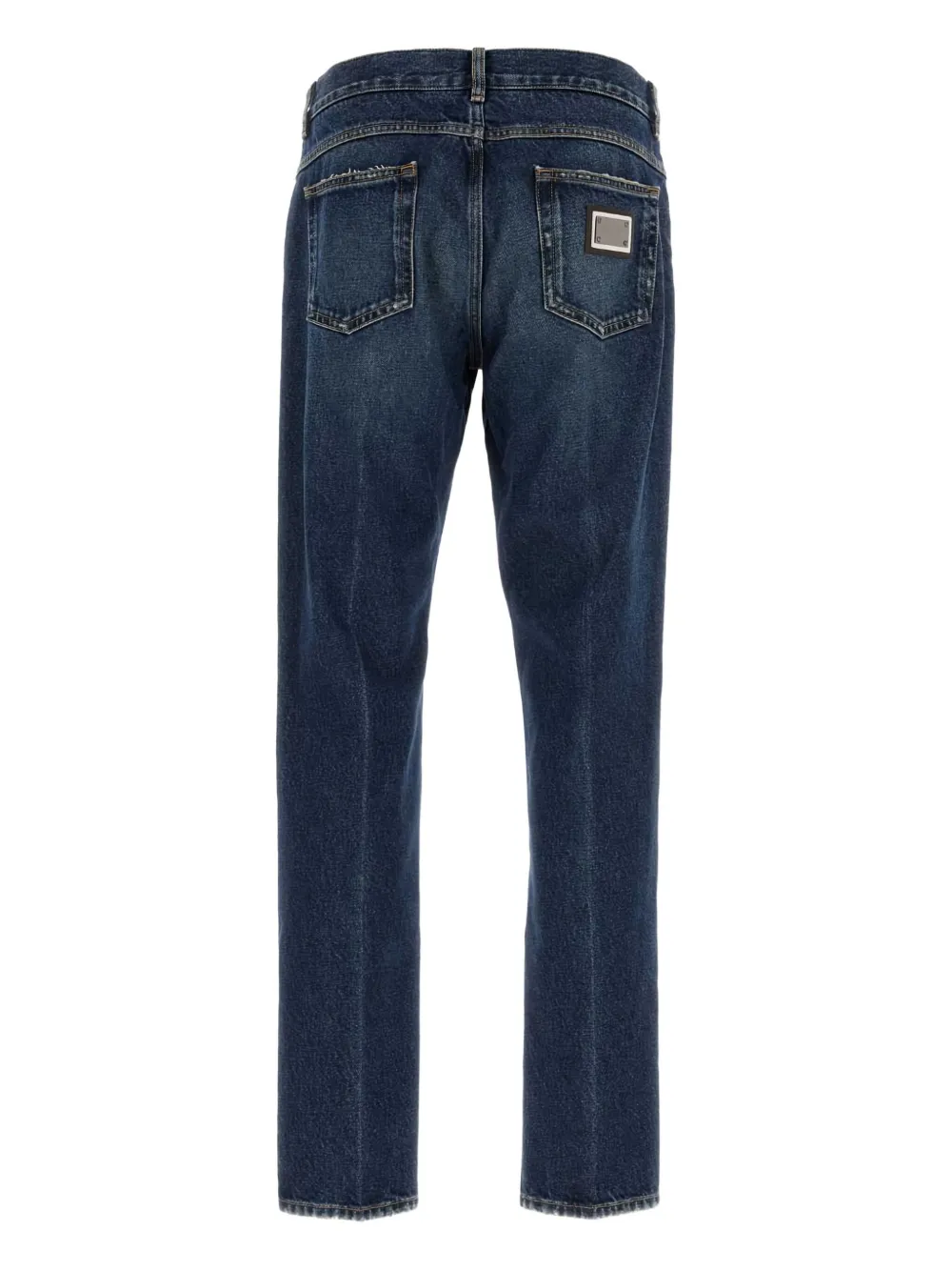 Dolce & Gabbana Jeans met logoplakkaat - Blauw