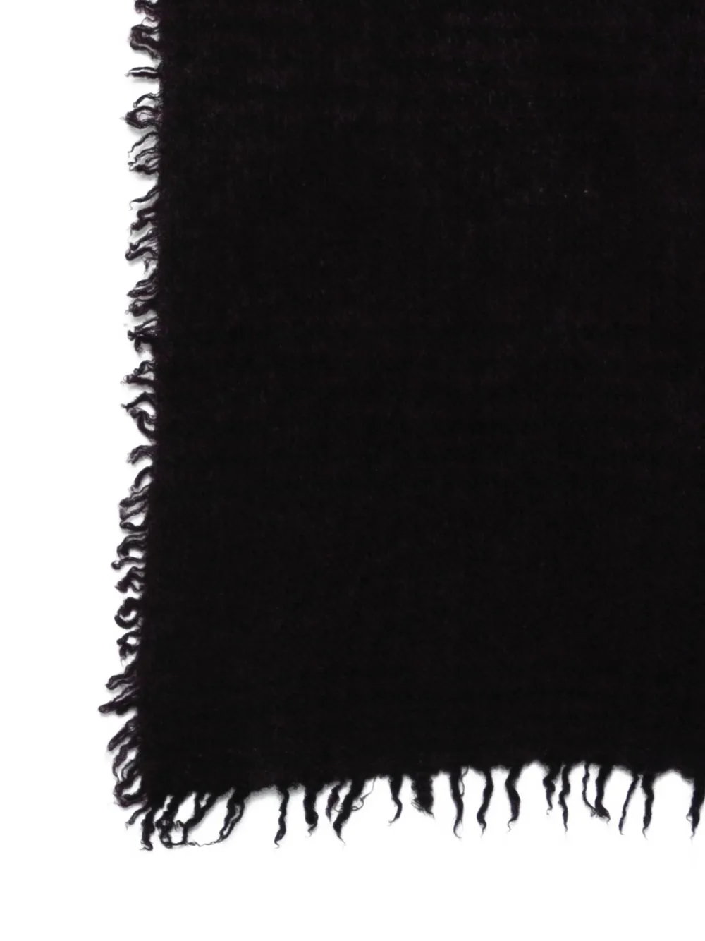Faliero Sarti Frayed Square Scarf In Black