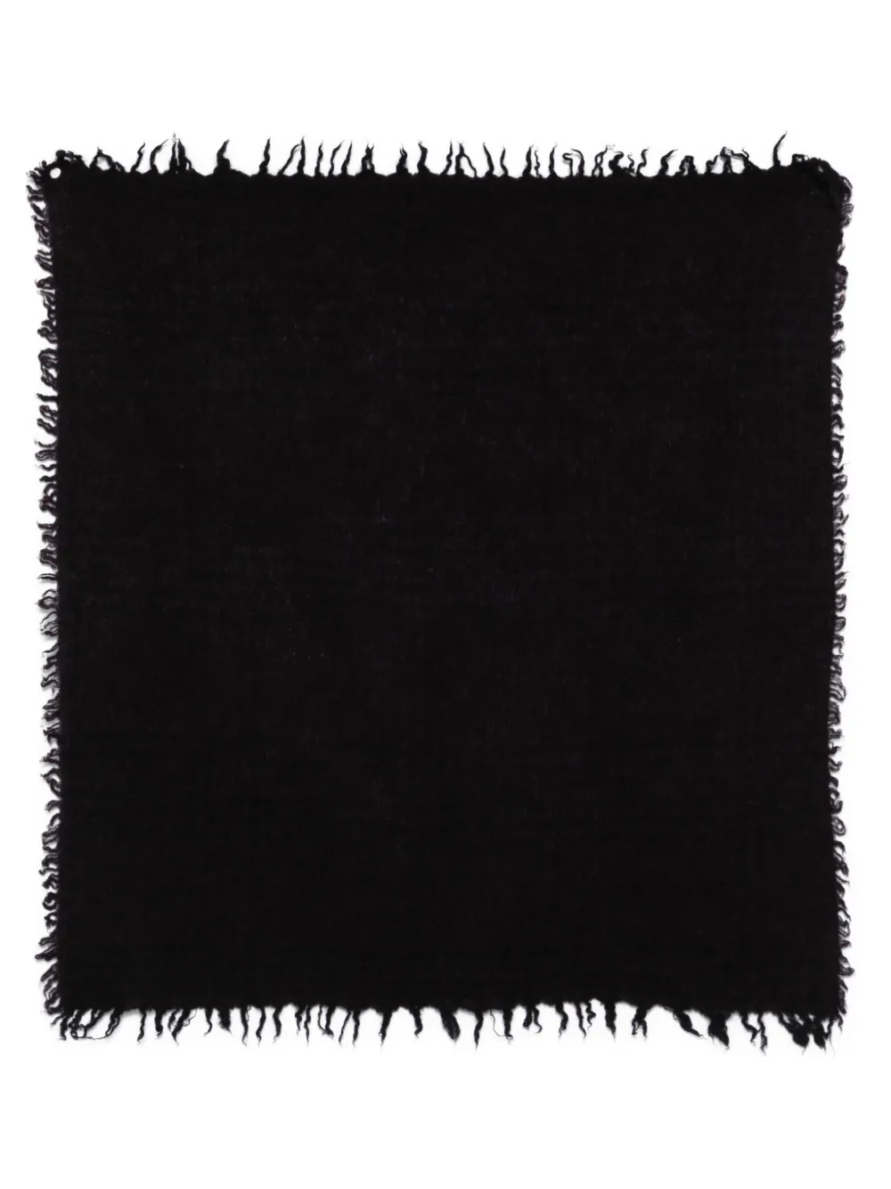 Faliero Sarti frayed square scarf - ブラック Faliero Sarti frayed square scarf - ブラック