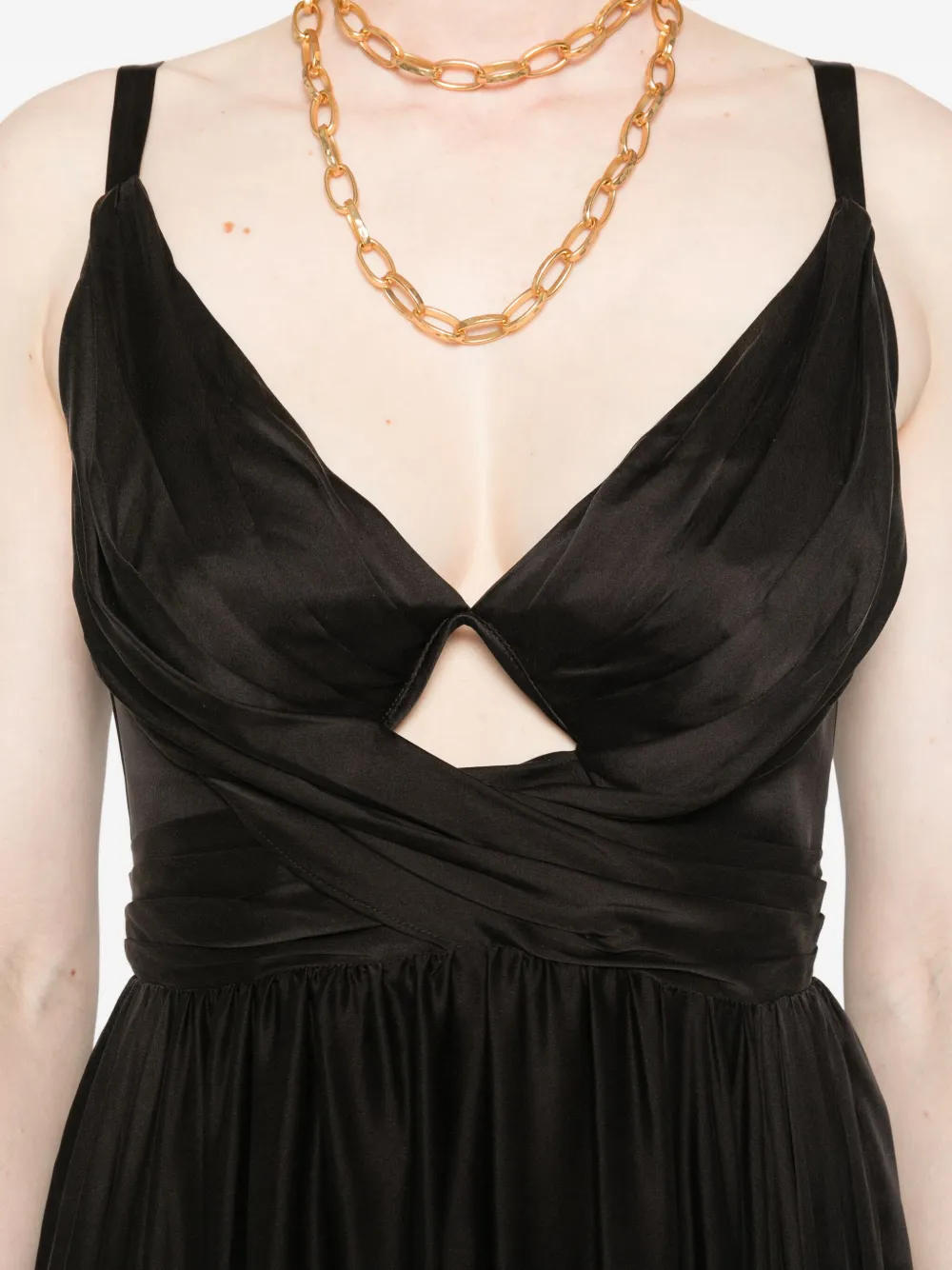 Zimmermann V-neck Midi Dress In Black