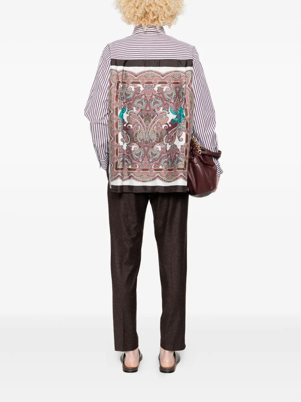 Berwich Drawstring Speckled Trousers In Brown