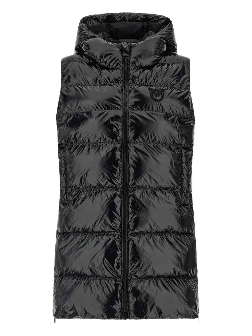 PINKO quilted hooded gilet - ブラック PINKO quilted hooded gilet - ブラック
