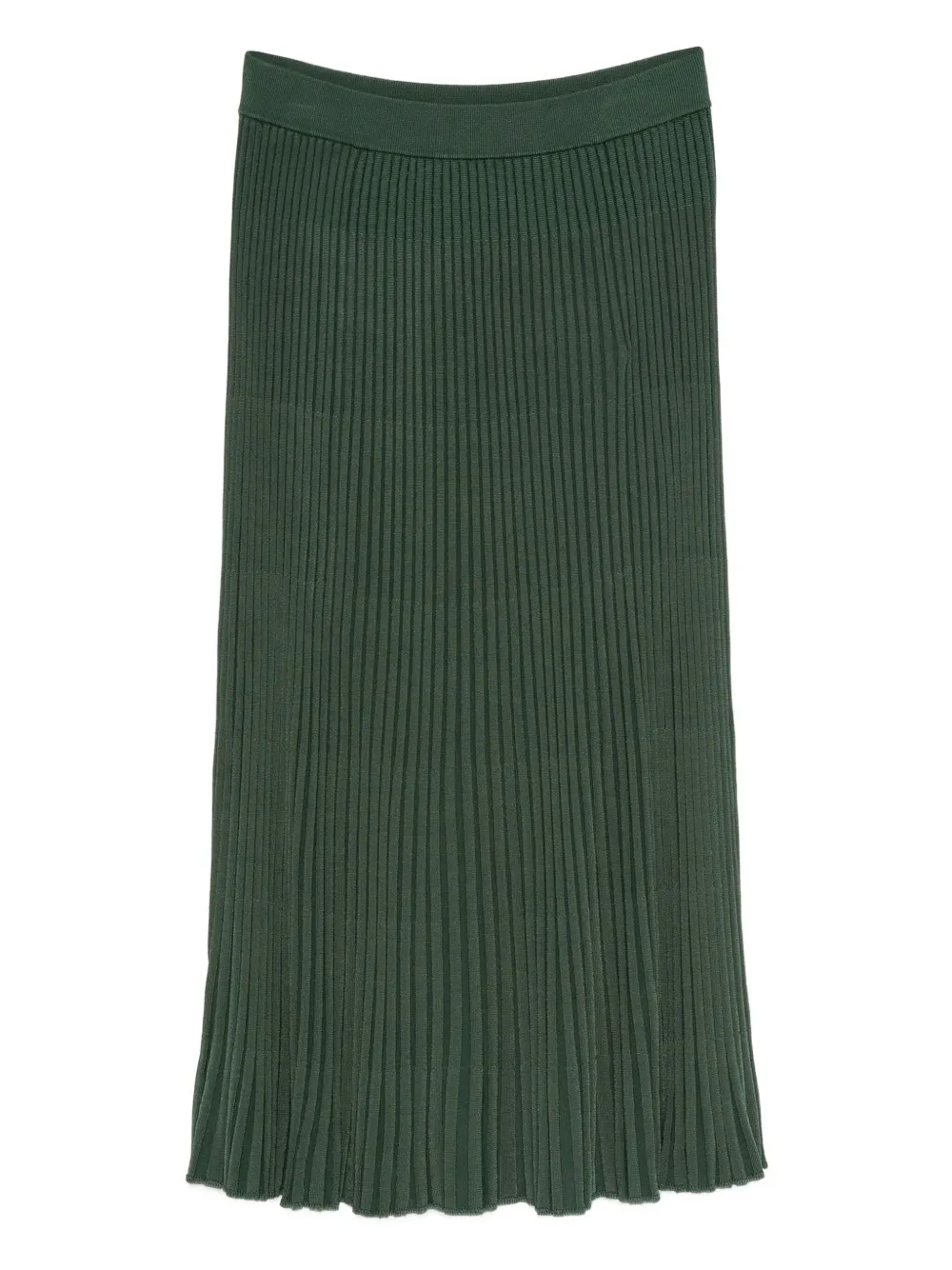 ZIMMERMANN ribbed-pleated midi skirt | Green | Image 1