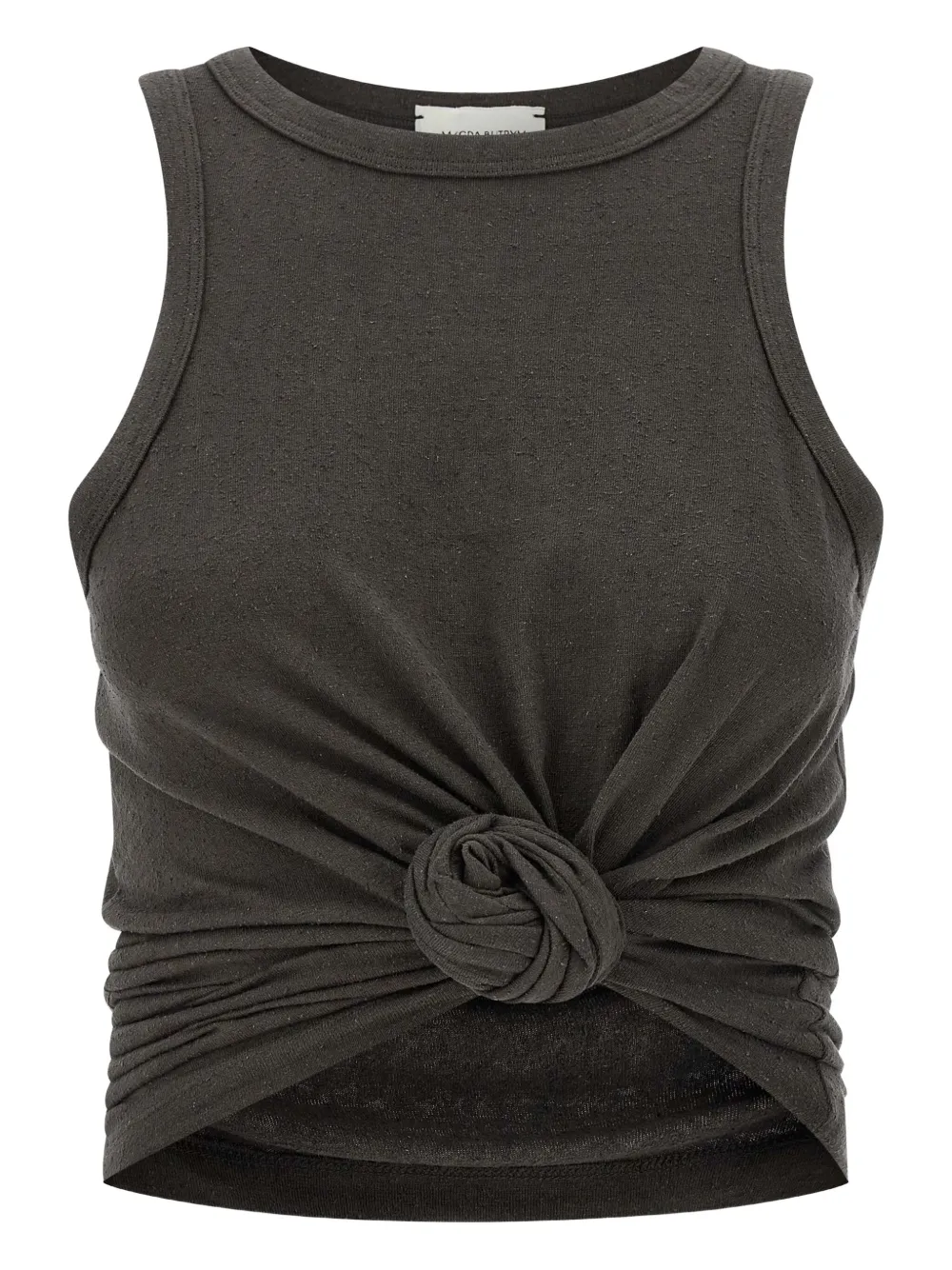 Magda Butrym knot-detail raw-texture tank top | Grey | Image 1
