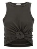 Magda Butrym knot-detail raw-texture tank top - Grey