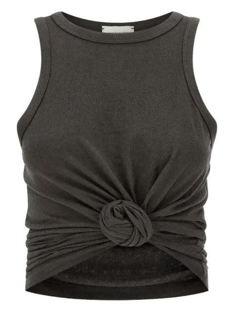 Magda Butrym knot-detail raw-texture tank top