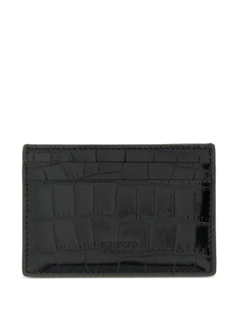 TOM FORD tarjetero con efecto de piel de cocodrilo
