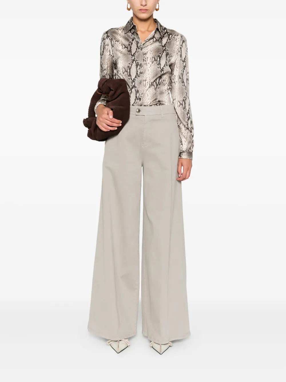 Berwich pocket palazzo pants - Grijs