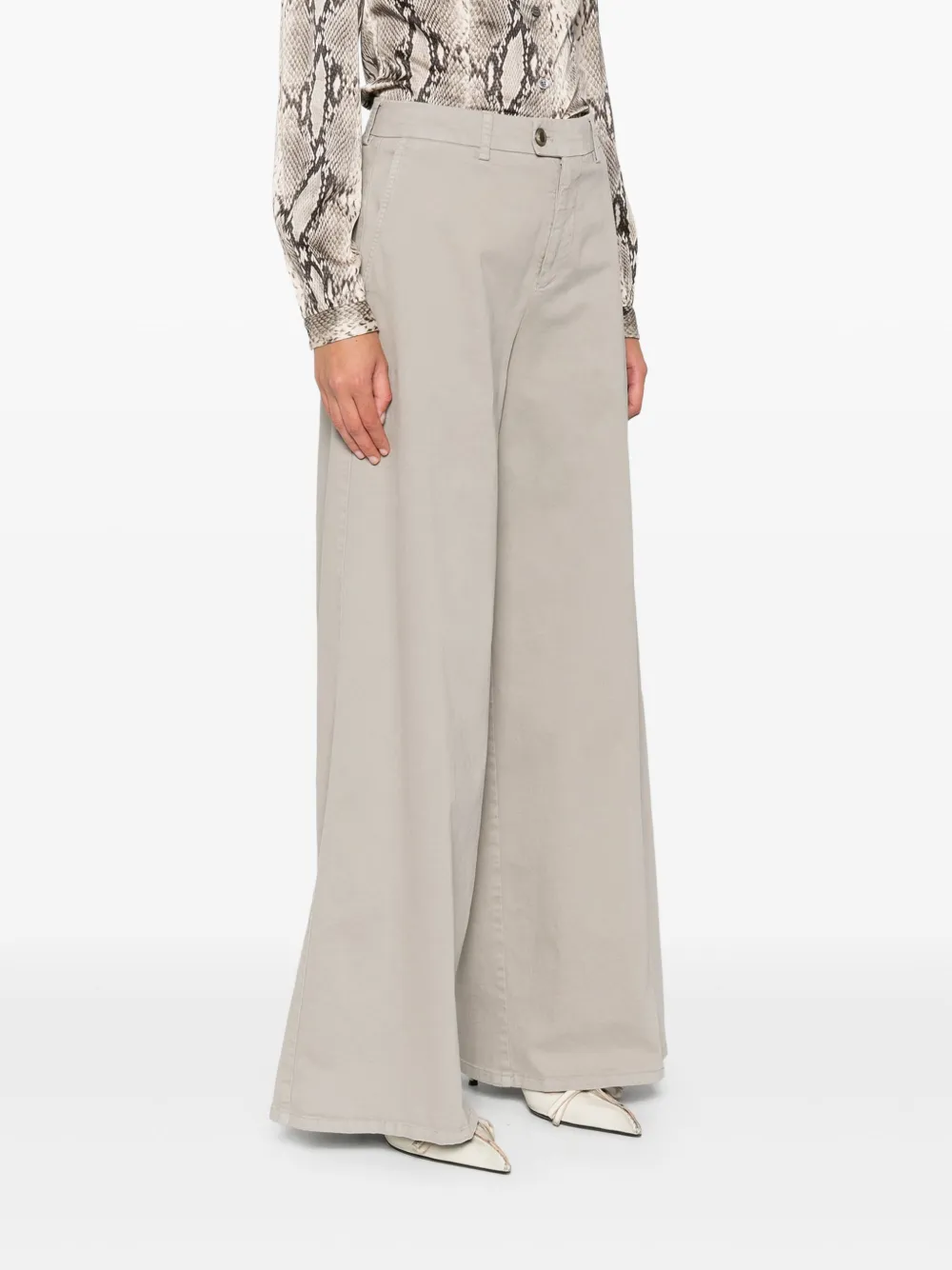 Berwich Pocket Palazzo Pants In Gray