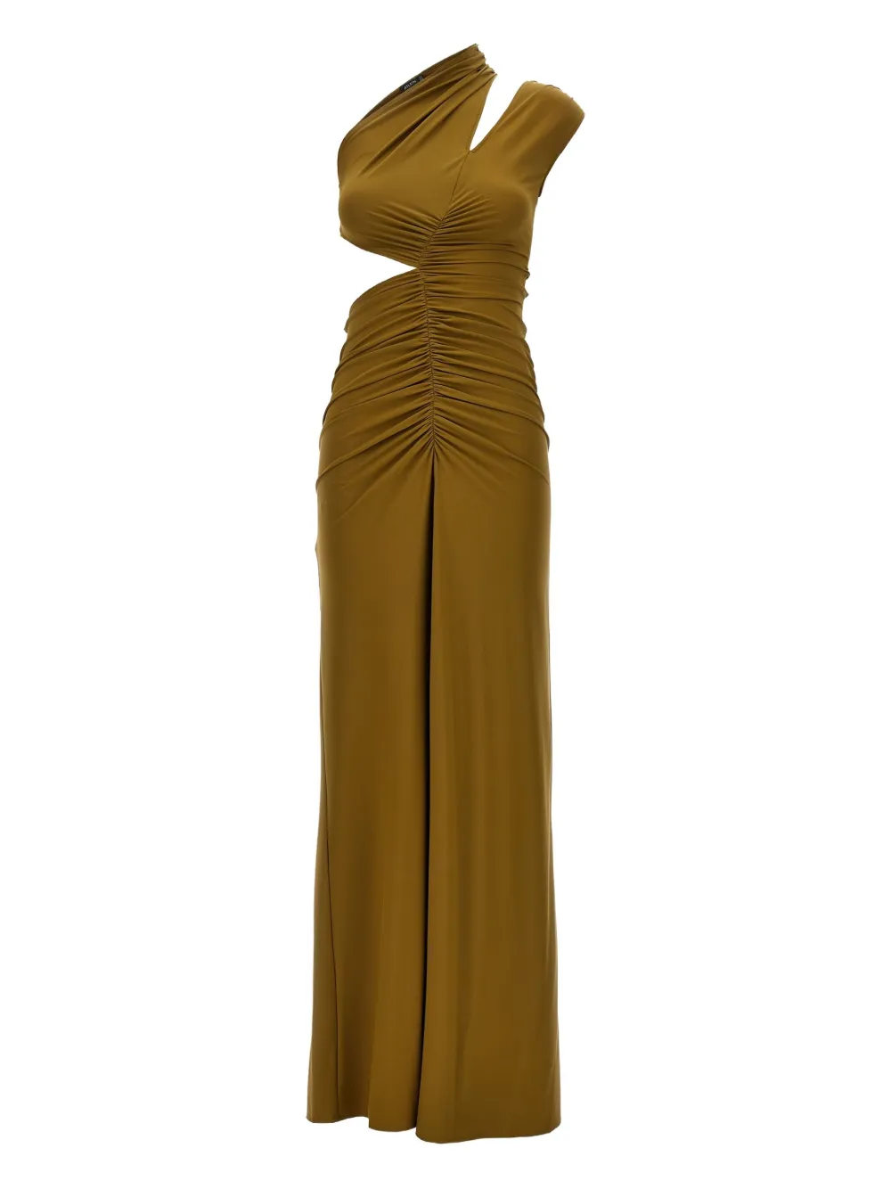 Atlein cut-out draped maxi dress - グリーン Atlein cut-out draped maxi dress - グリーン