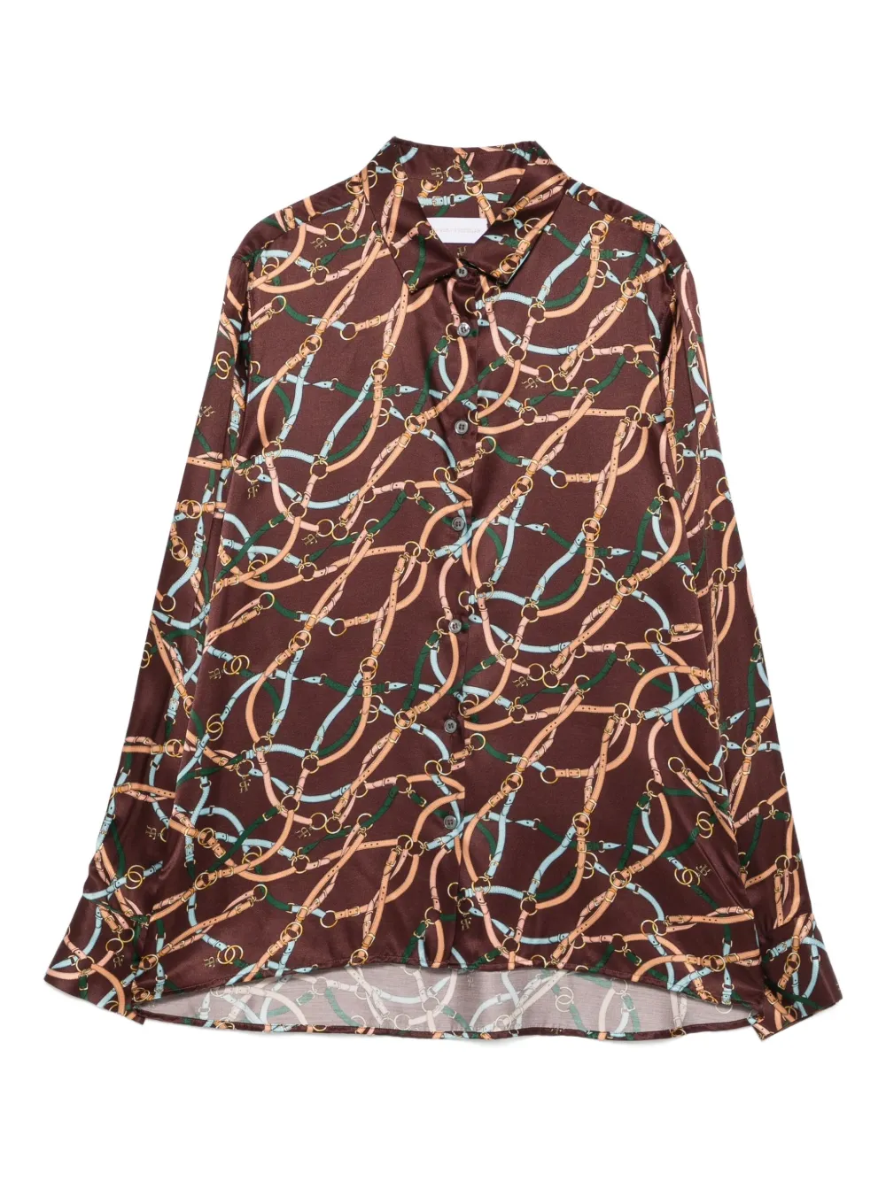 Robert Friedman camisa con cadenas estampadas | marrón | Image 1