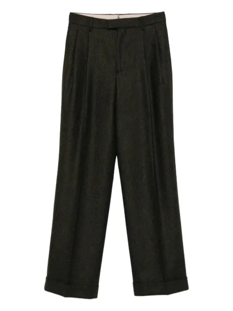 Berwich pleated cuffed trousers