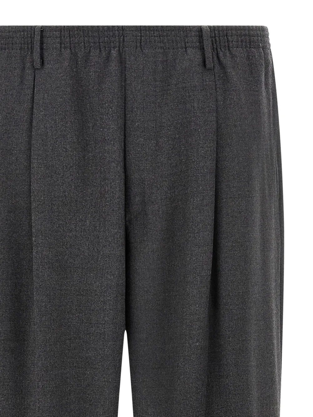 Cellar Door Pleated Elastic-waistband Trousers In Gray