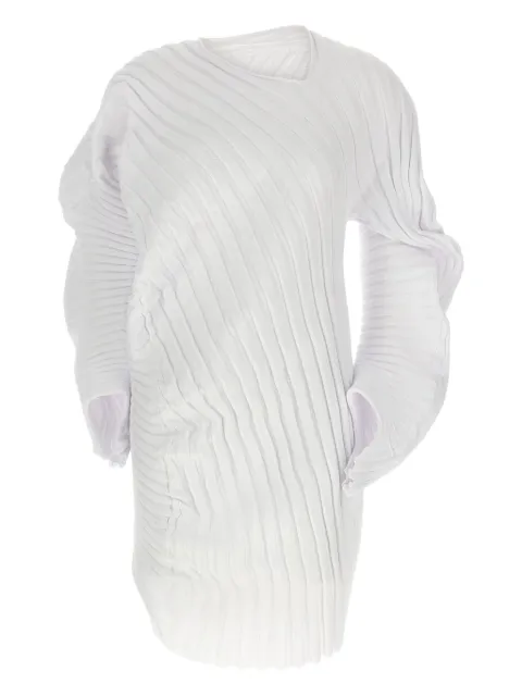 Issey Miyake top de canalé asimétrico