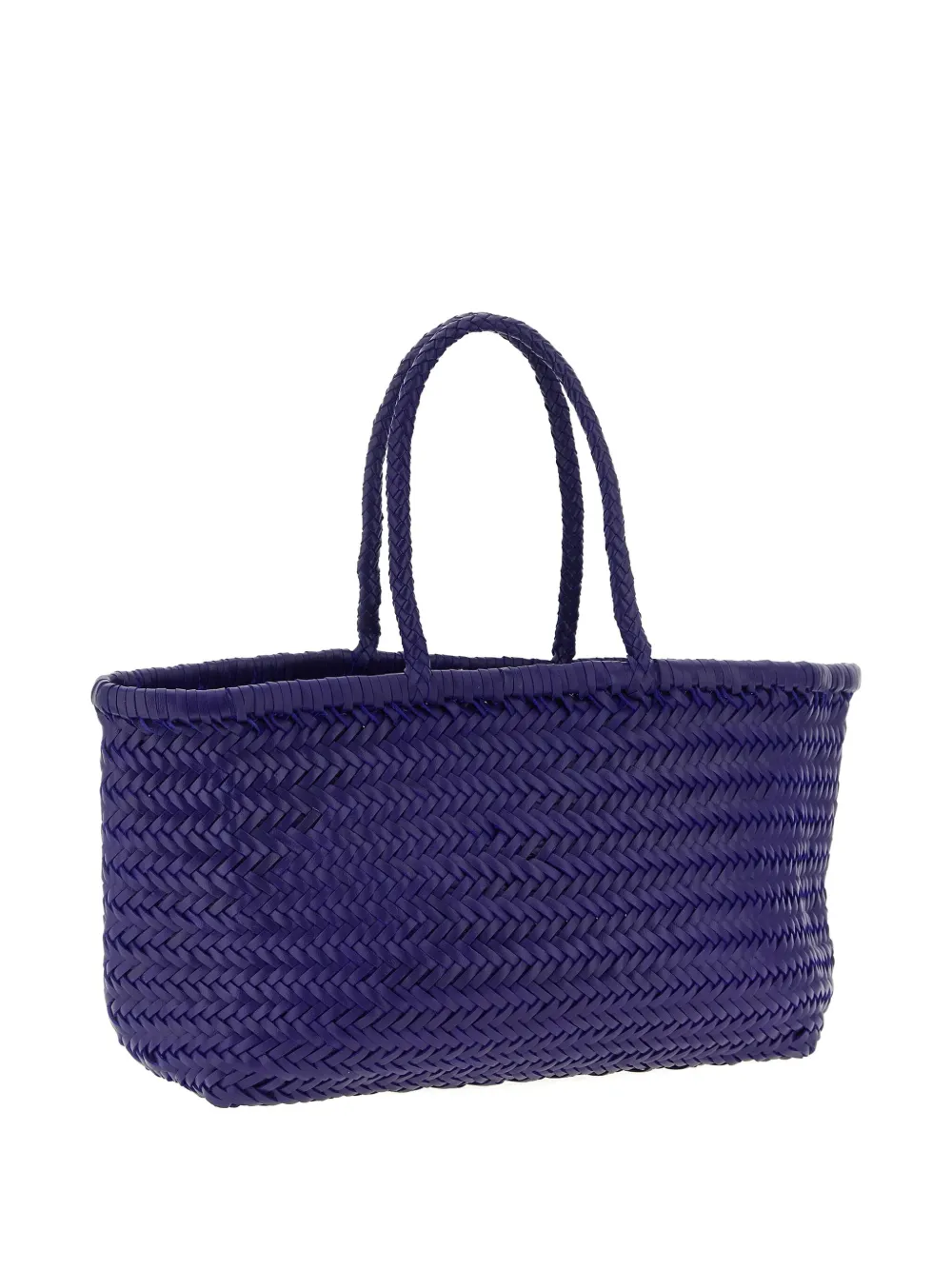 DRAGON DIFFUSION large Bamboo Triple Jump chevron-weave shoulder bag - Paars