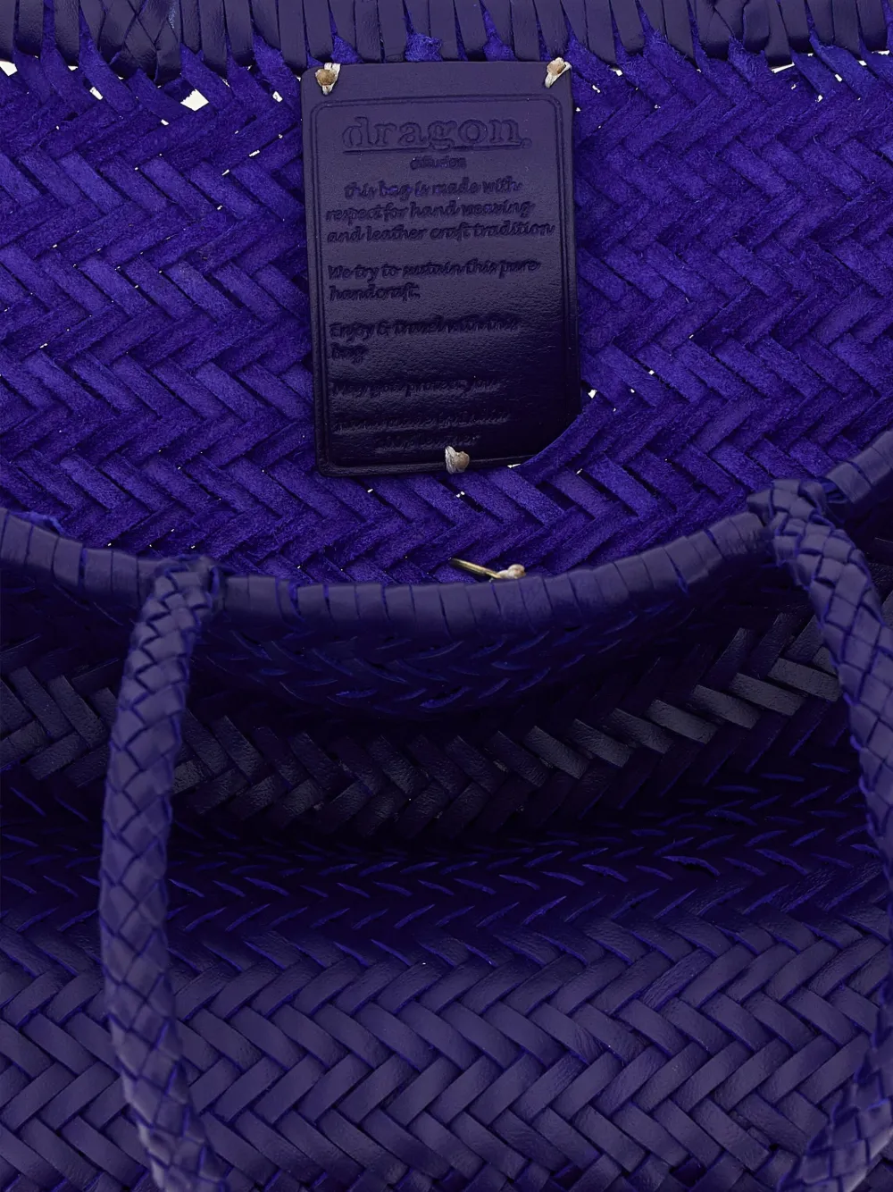 Dragon Diffusion Large Bamboo Triple Jump Chevron-weave Shoulder Bag In Purple