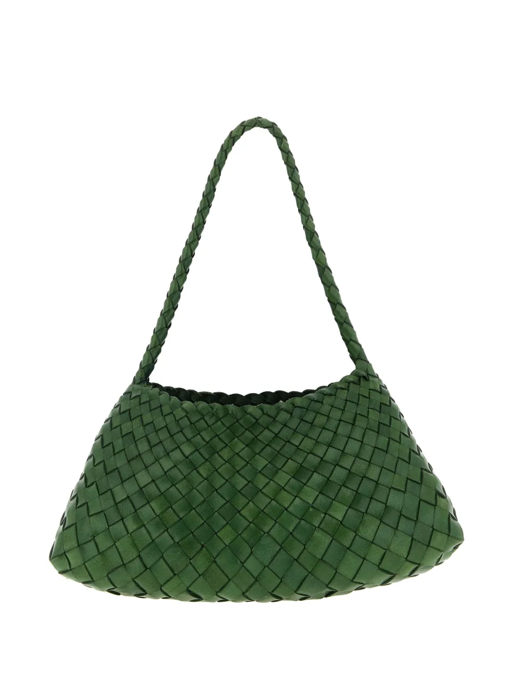 DRAGON DIFFUSION Rosanna woven-leather shoulder bag - Verde