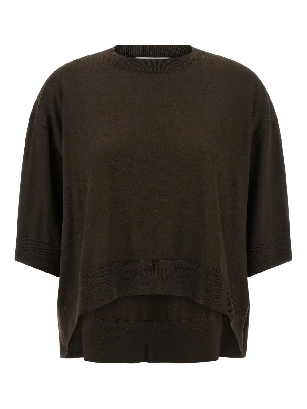 Nude dropped-shoulder wool sweater | Brown | Image 1