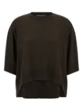 Nude dropped-shoulder wool sweater - Brown