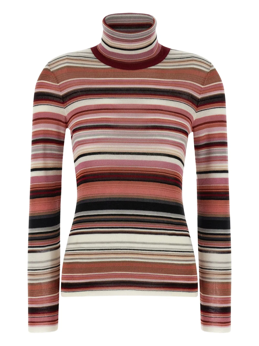 Missoni striped-turtleneck sweater - ピンク Missoni striped-turtleneck sweater - ピンク