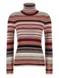 Missoni striped-turtleneck sweater - Pink