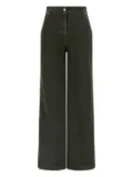 Nude creased wide-leg jeans - Black