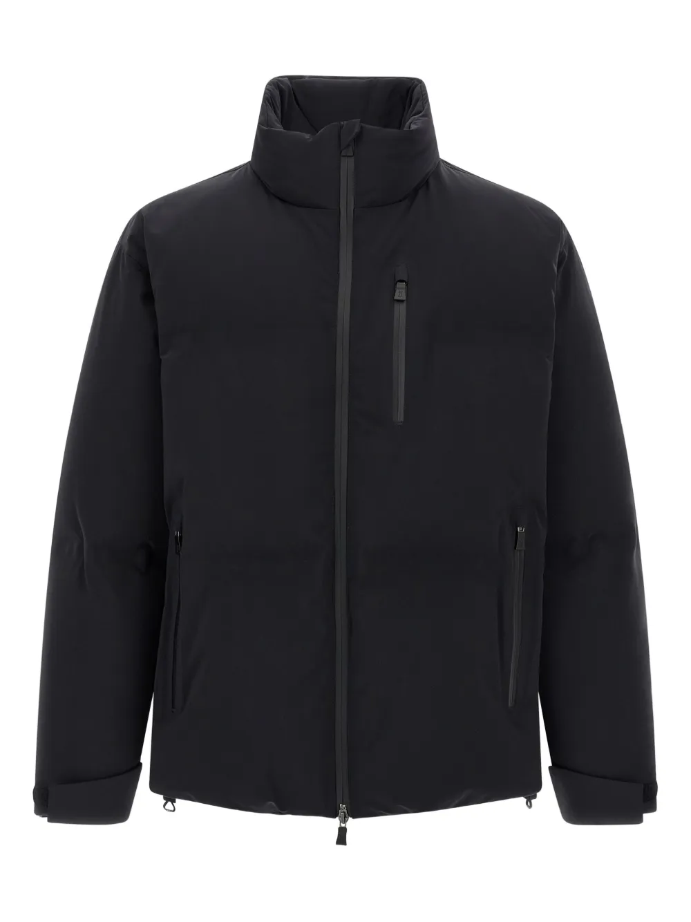 Herno Insulated Jackets With High Collar And Pockets In Black